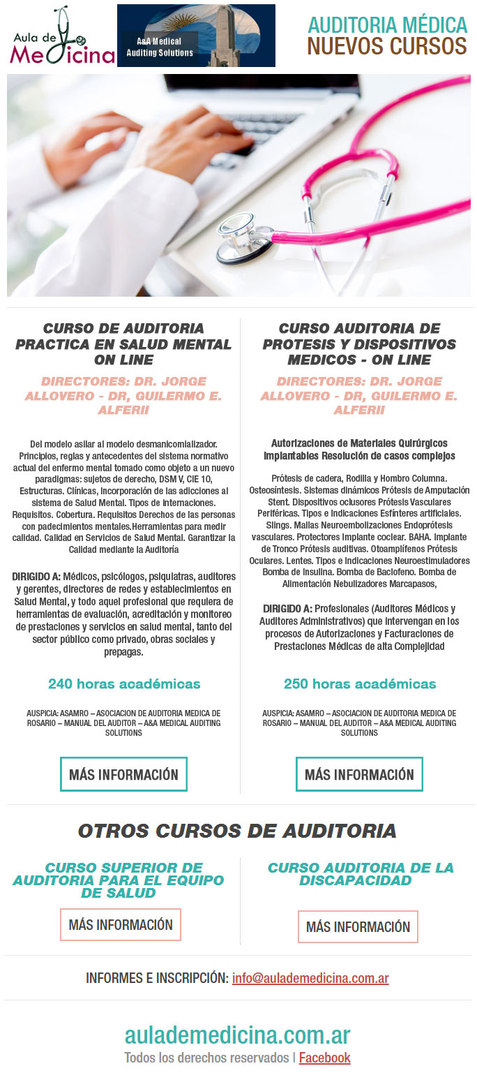 Auditoria medica - nuevos cursos